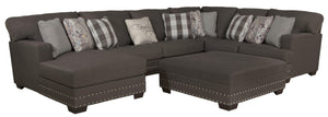 Jackson - Crawford - Sectional With Ottoman And Pillows - 5th Avenue Furniture