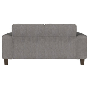 Coaster Fine Furniture - Deerhurst - Upholstered Tufted Track Arm Loveseat - Charcoal - 5th Avenue Furniture