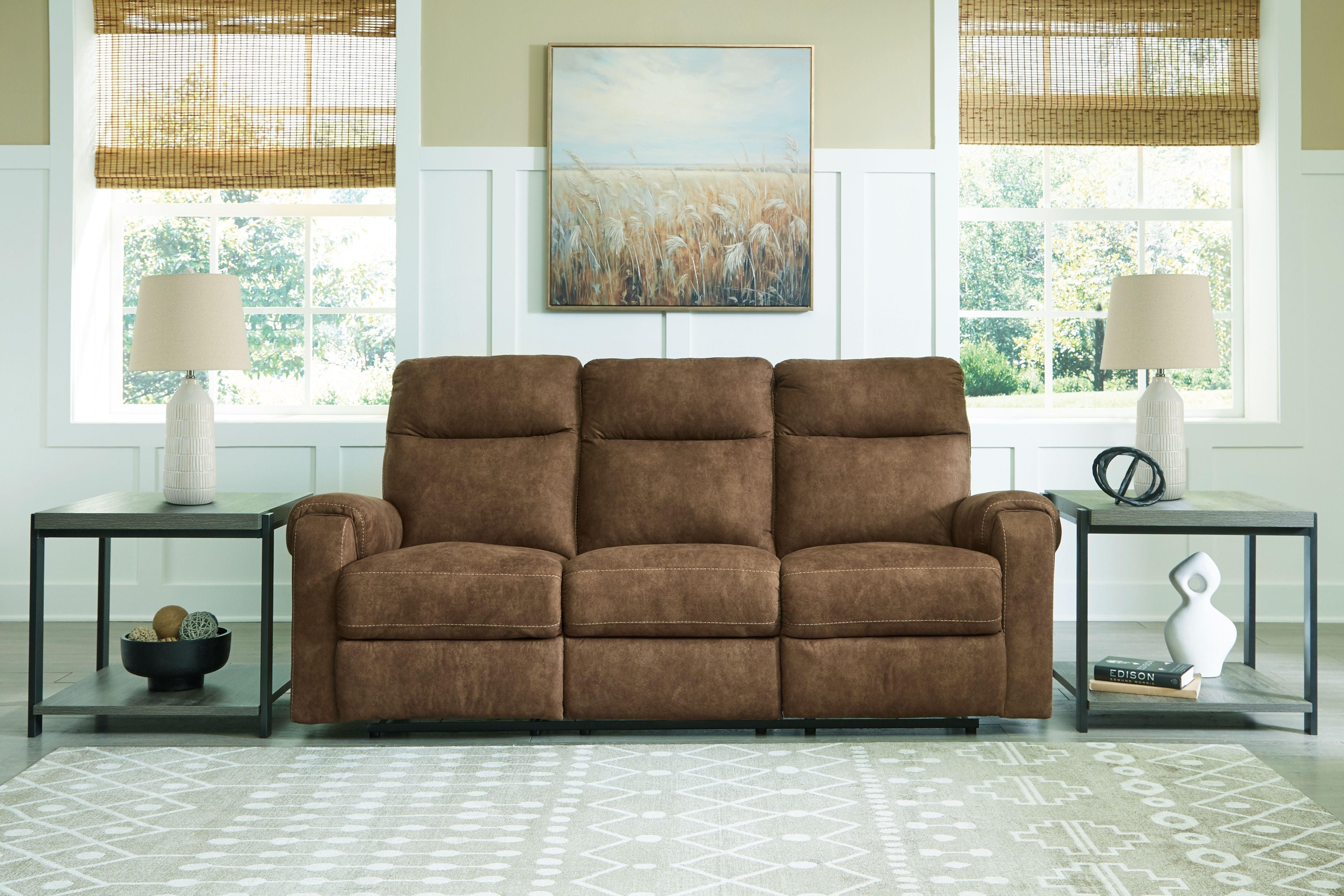 Signature Design by Ashley® - Edenwold - Brindle - Reclining Sofa - 5th Avenue Furniture