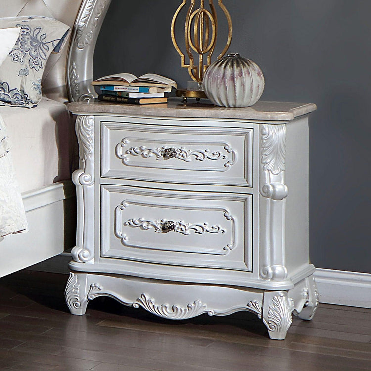 Furniture of America - Rosalind - Nightstand - Pearl White - 5th Avenue Furniture