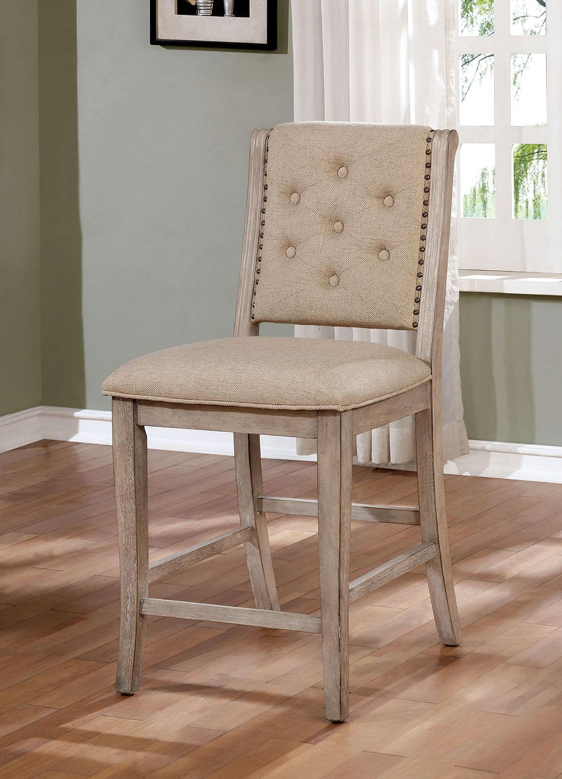 Furniture of America - Ledyard - Counter Height Side Chair (Set of 2) - Rustic Natural Tone - 5th Avenue Furniture