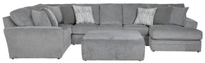 Jackson - Glacier - Sectional With 9 Accent Pillows And Ottoman Set - 5th Avenue Furniture