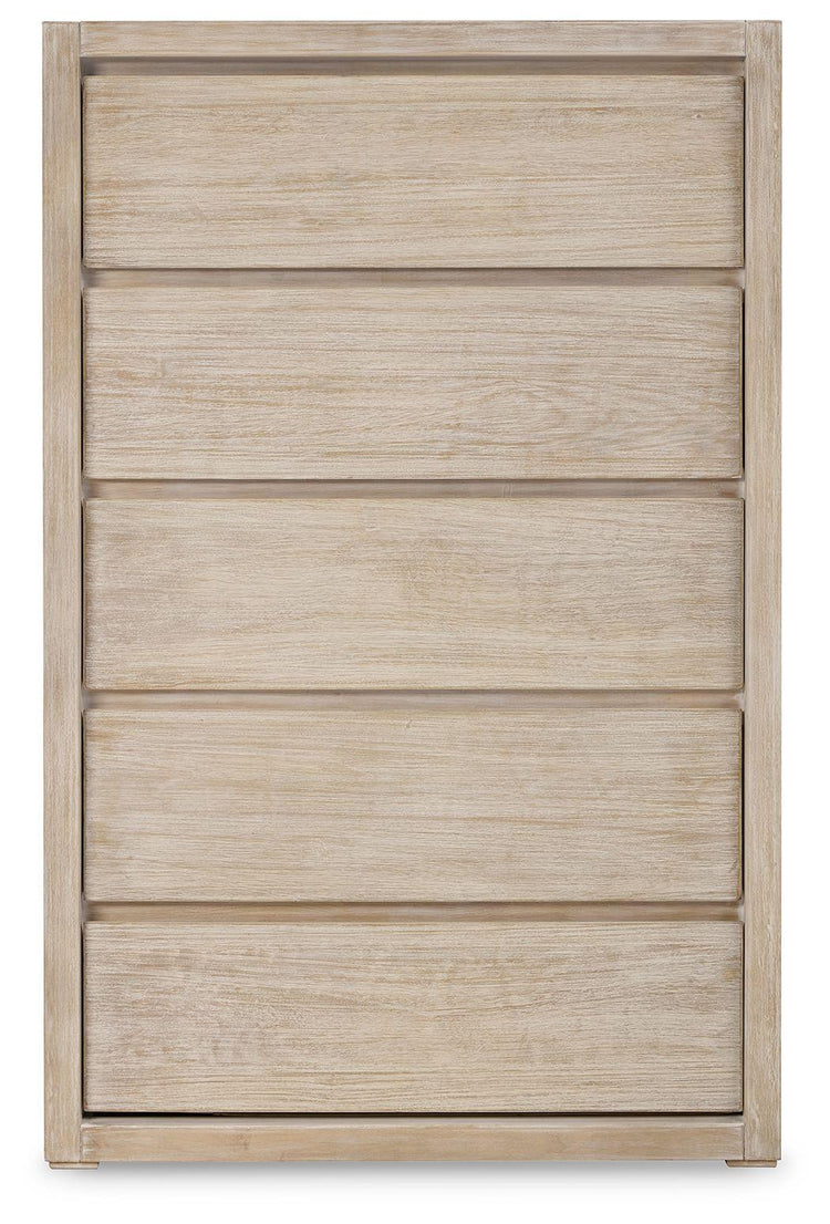 Ashley® - Michelia - Bisque - Five Drawer Chest - 5th Avenue Furniture