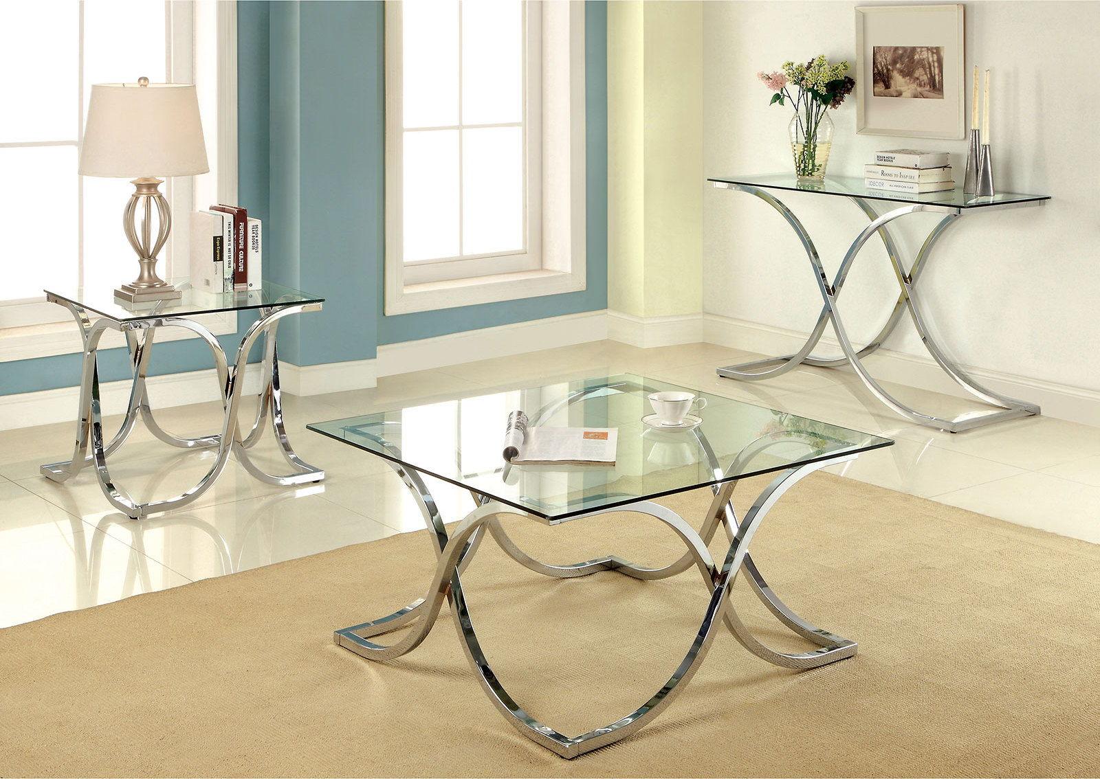Furniture of America - Luxa - End Table - Pearl Silver - 5th Avenue Furniture