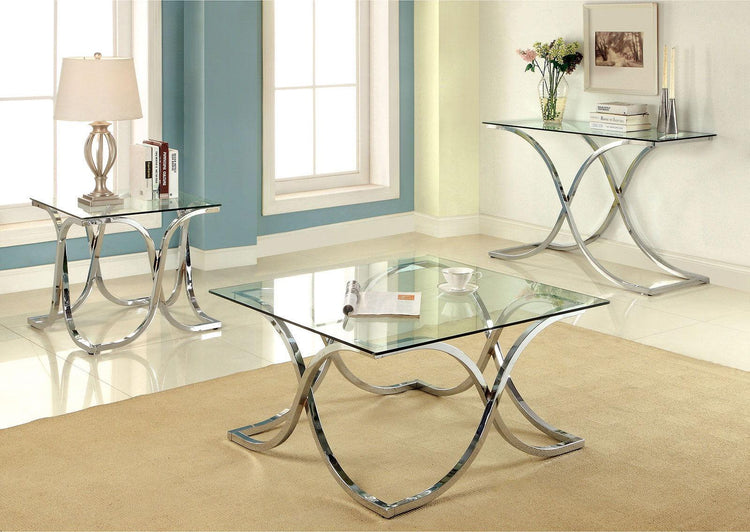 Furniture of America - Luxa - End Table - Pearl Silver - 5th Avenue Furniture