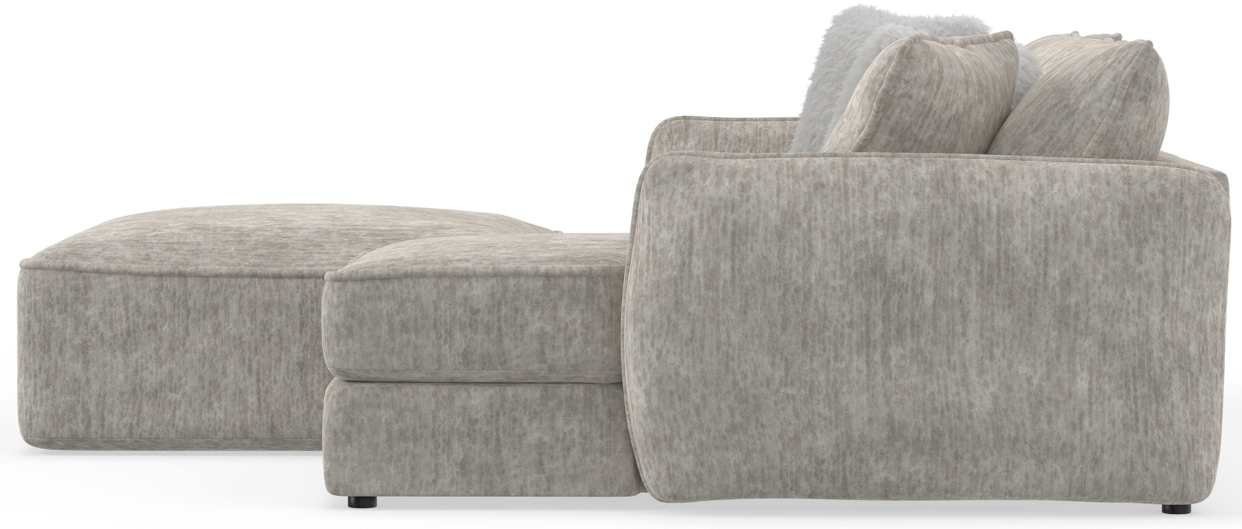 Jackson - Bucktown - 2 Piece Sofa / Chaise With Extra Thick Cuddler Seat Cushions & Cocktail Ottoman - 5th Avenue Furniture