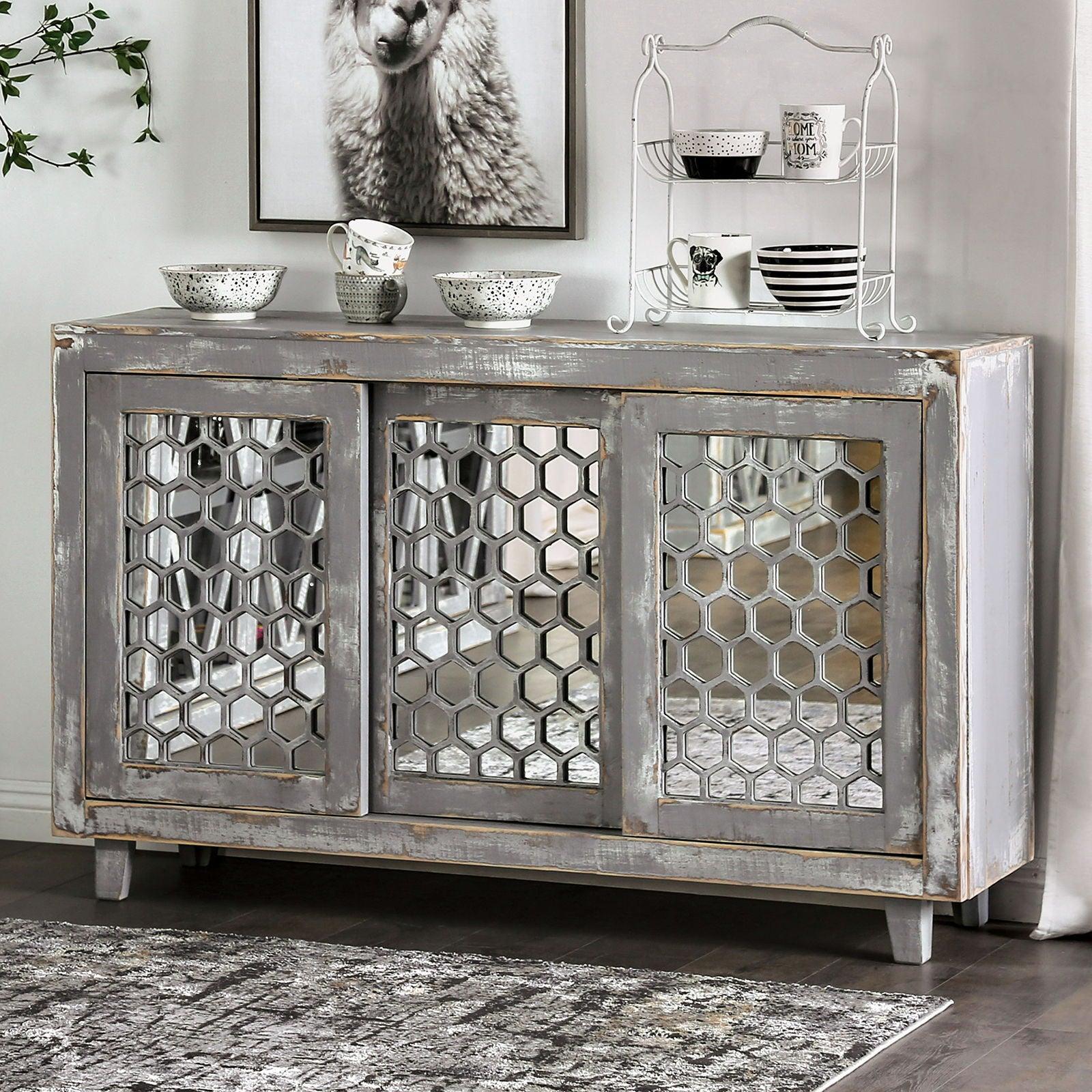 Furniture of America - Brianna - Cabinet - Weathered Gray - 5th Avenue Furniture