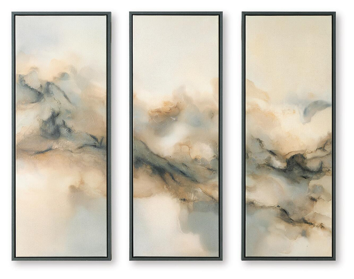 Larrondale - Wall Art Set (Set of 3) - Black / Gray / Brown