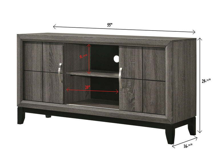 Crown Mark - Akerson - Tv Stand - Gray - 5th Avenue Furniture