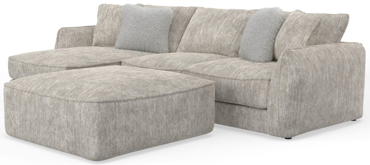 Jackson - Bucktown - 2 Piece Sofa / Chaise With Extra Thick Cuddler Seat Cushions & Cocktail Ottoman - 5th Avenue Furniture