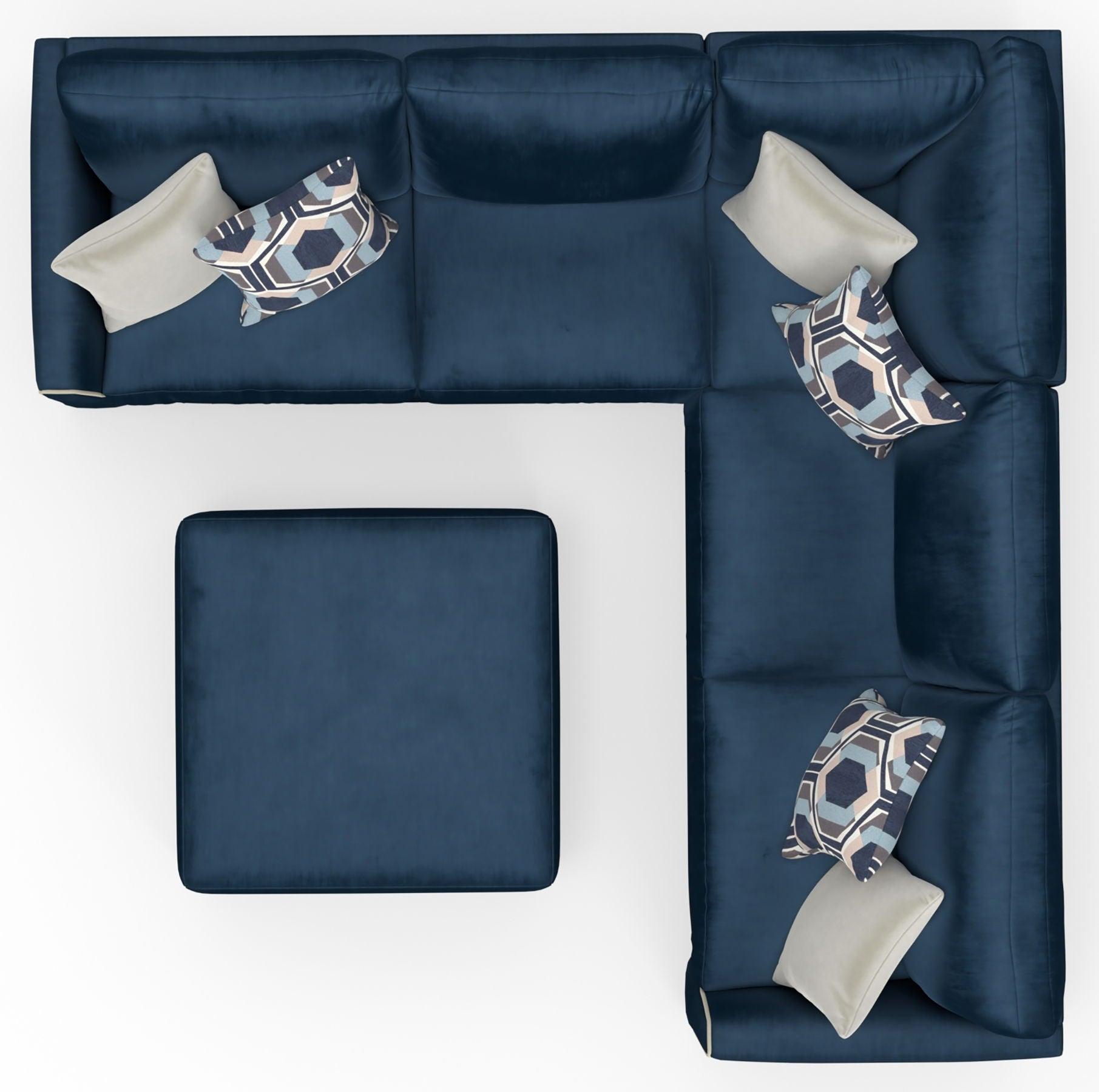 Jackson - Jetson - Sectional, Accent Pillows & Cocktail Ottoman Set - 5th Avenue Furniture