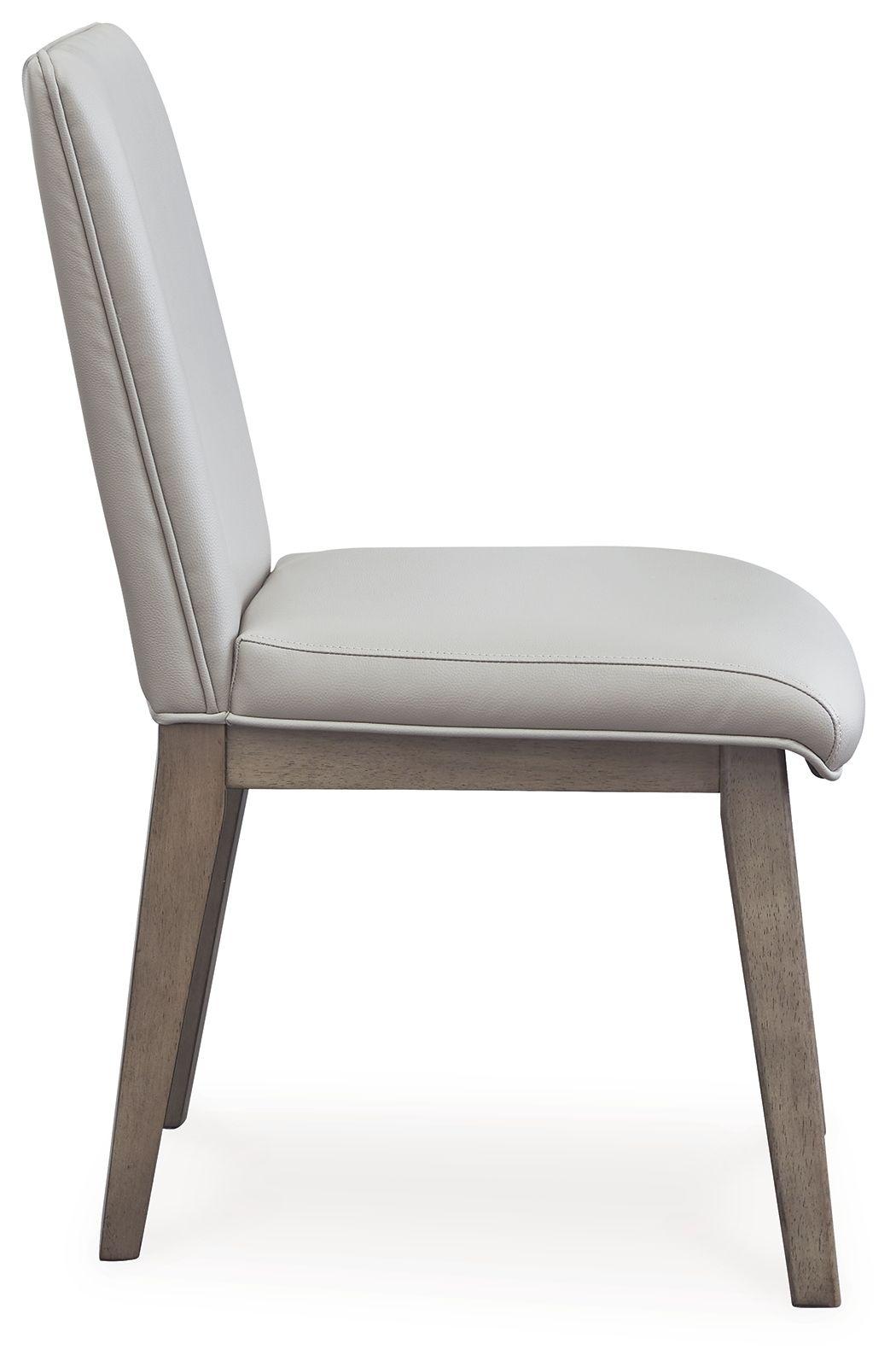 Signature Design by Ashley® - Loyaska - Grayish Brown - Dining Upholstered Side Chair (Set of 2) - 5th Avenue Furniture