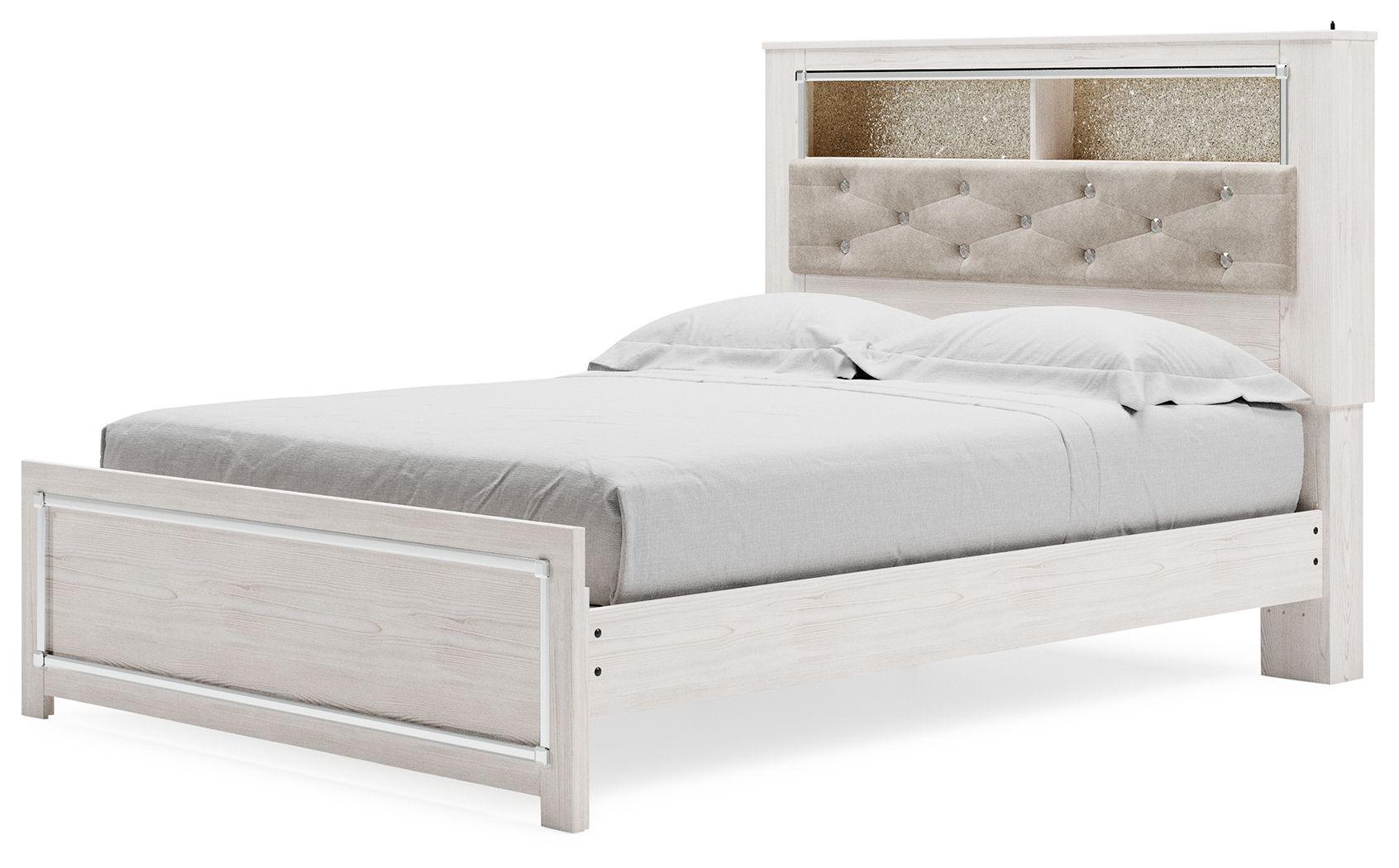 Signature Design by Ashley® - Altyra - White - Queen Panel Bookcase Bed With Roll Slats - 5th Avenue Furniture