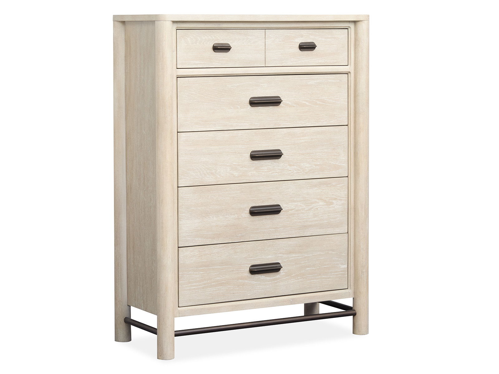 Sunset Cove - Drawer Chest With Metal Stretchers - Sanibel Brown