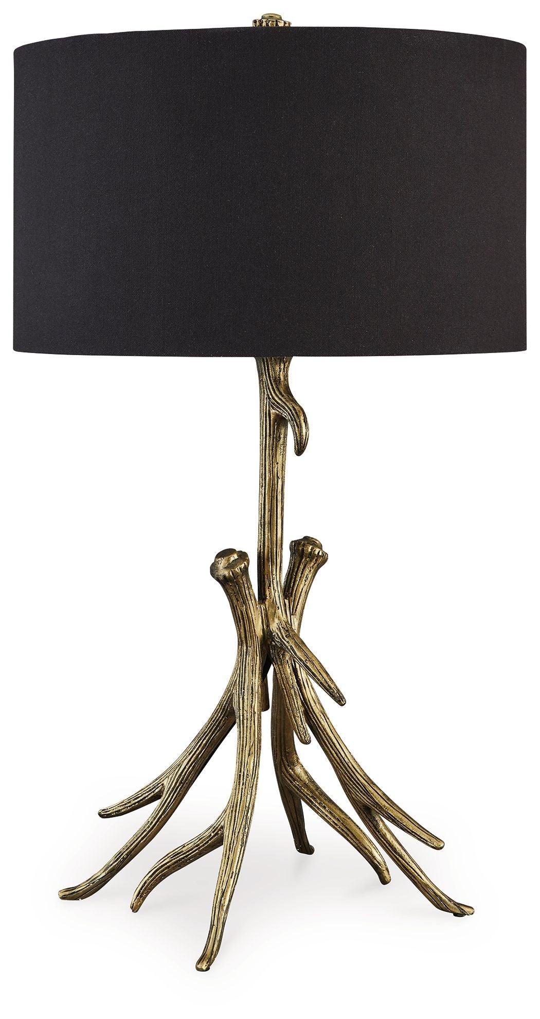 Signature Design by Ashley® - Josney - Antique Gold Finish - Metal Table Lamp - 5th Avenue Furniture