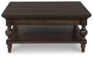 Signature Design by Ashley® - Veramond - Dark Brown - Square Cocktail Table - 5th Avenue Furniture