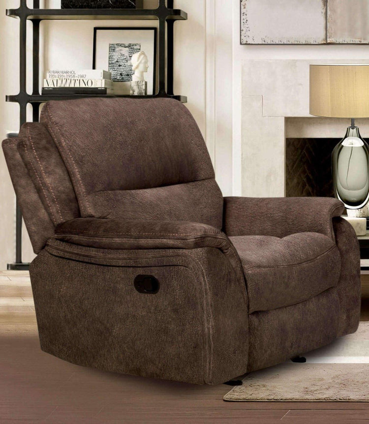 Furniture of America - Henricus - Glider Recliner - Dark Brown - 5th Avenue Furniture
