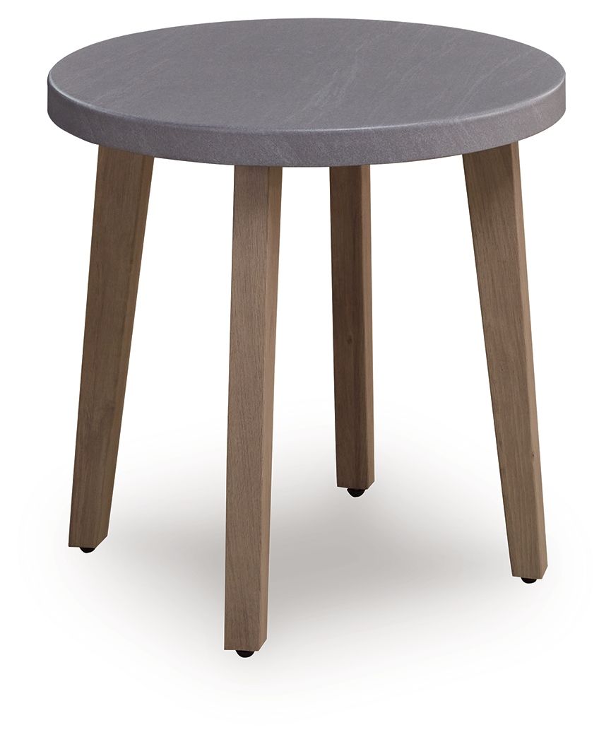 Harmony Headlands - Round End Table - Natural / Gray