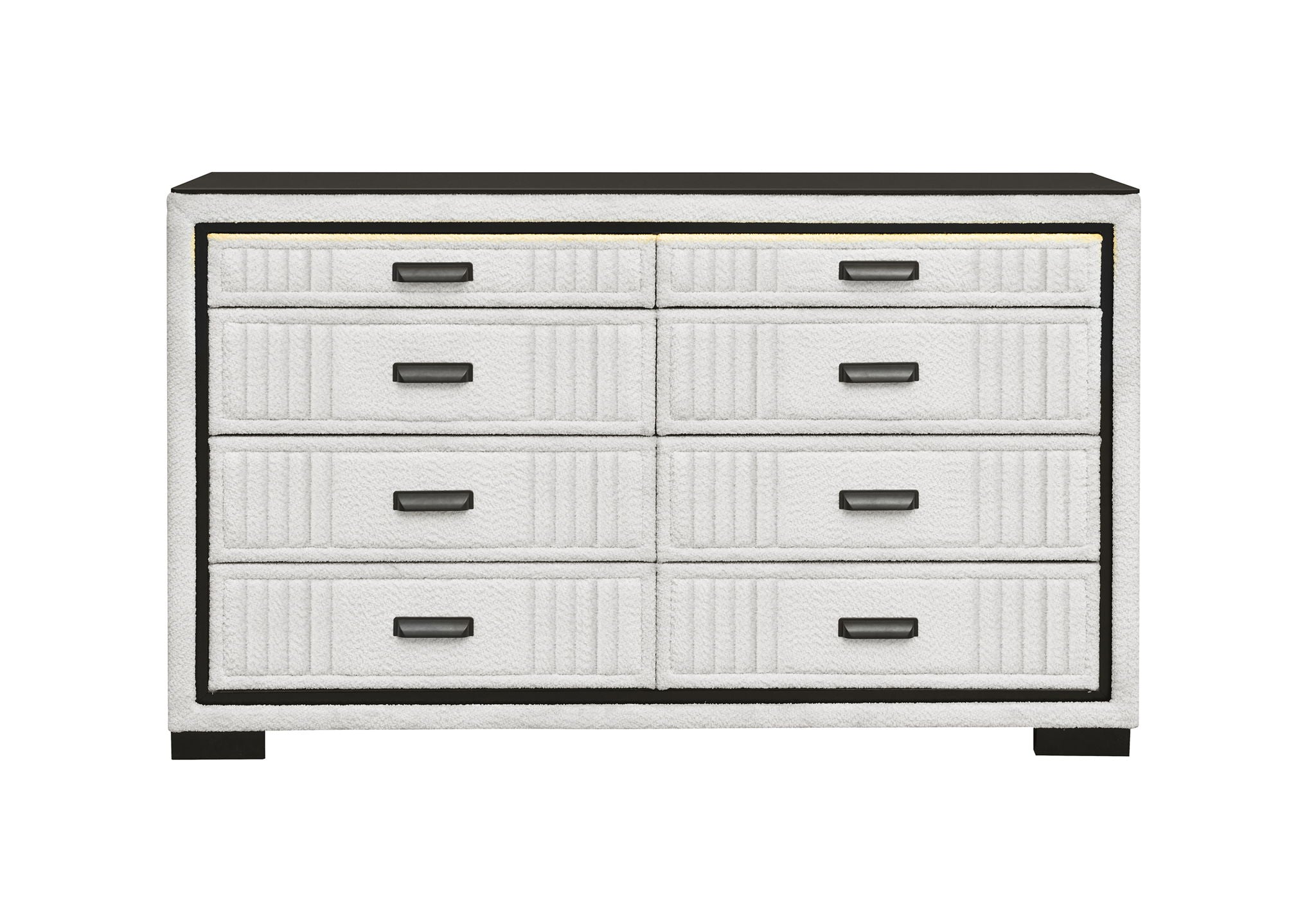 Isabella - Dresser With LED - Black / White