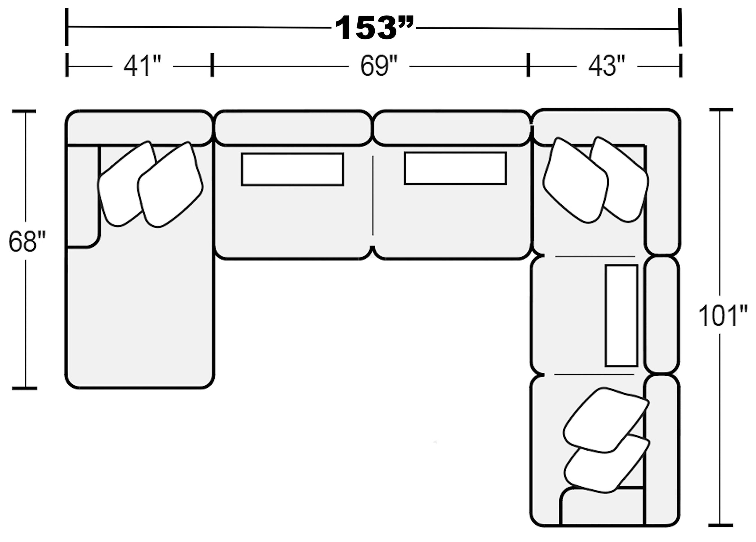 Jackson - Titan - Sectional With Comfort Coil Seating And Accent Pillows - 5th Avenue Furniture