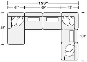 Jackson - Titan - Sectional With Comfort Coil Seating And Accent Pillows - 5th Avenue Furniture