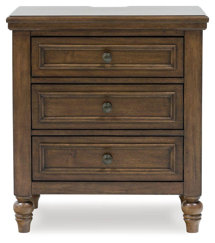 Benchcraft® - Sturlayne - Brown - Three Drawer Night Stand - 5th Avenue Furniture