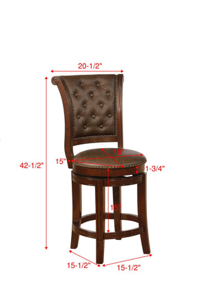 Crown Mark - Granville - Swivel Counter Height Stool (Set of 2) - 5th Avenue Furniture