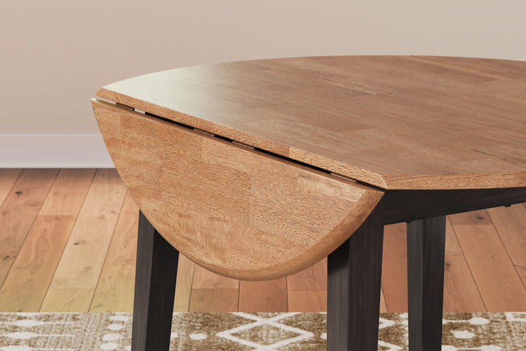 Signature Design by Ashley® - Gesthaven - Round Dining Room Drop Leaf Table - 5th Avenue Furniture