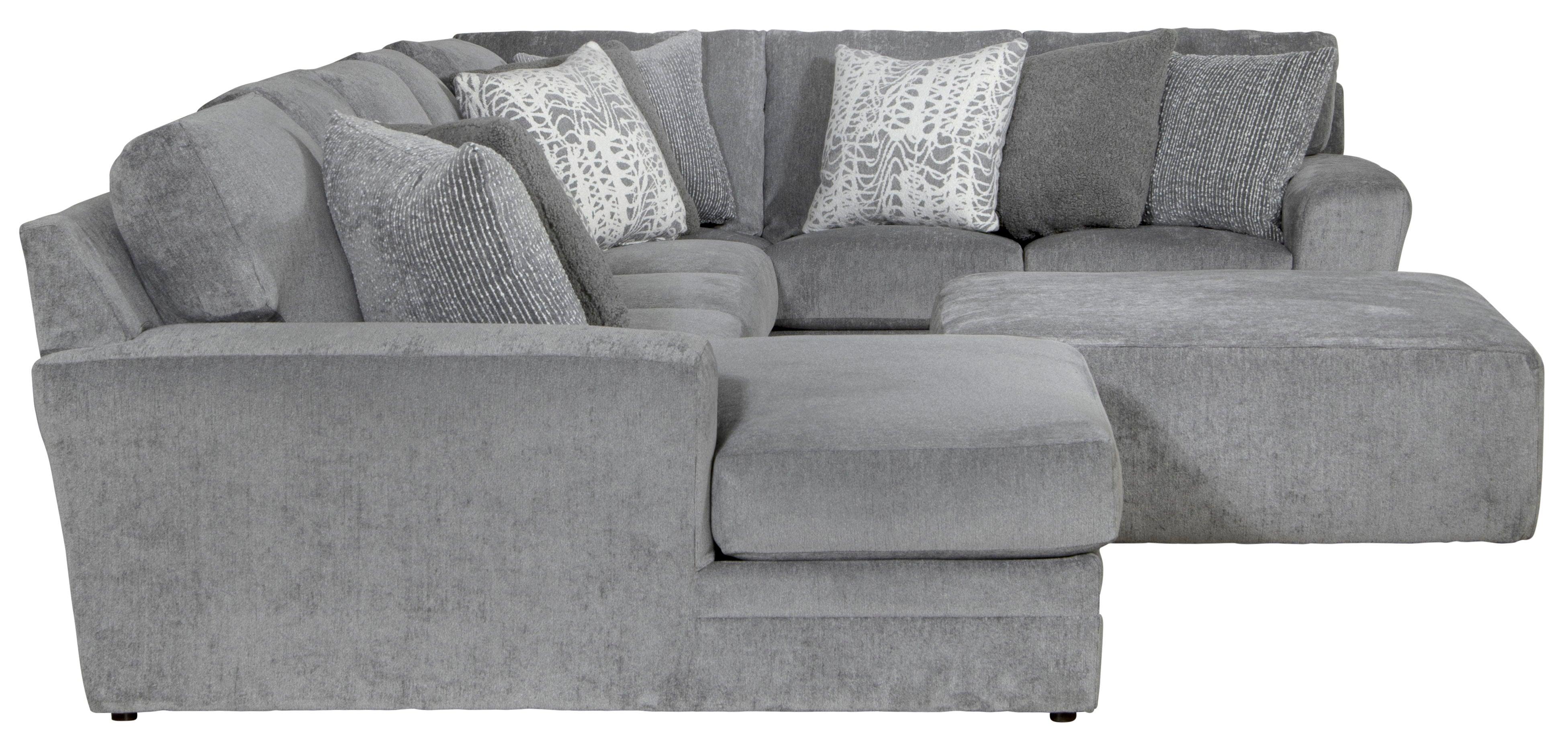 Jackson - Glacier - Sectional With 9 Accent Pillows And Ottoman Set - 5th Avenue Furniture