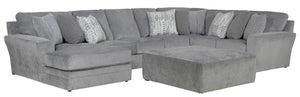 Jackson - Glacier - Sectional With 9 Accent Pillows And Ottoman Set - 5th Avenue Furniture