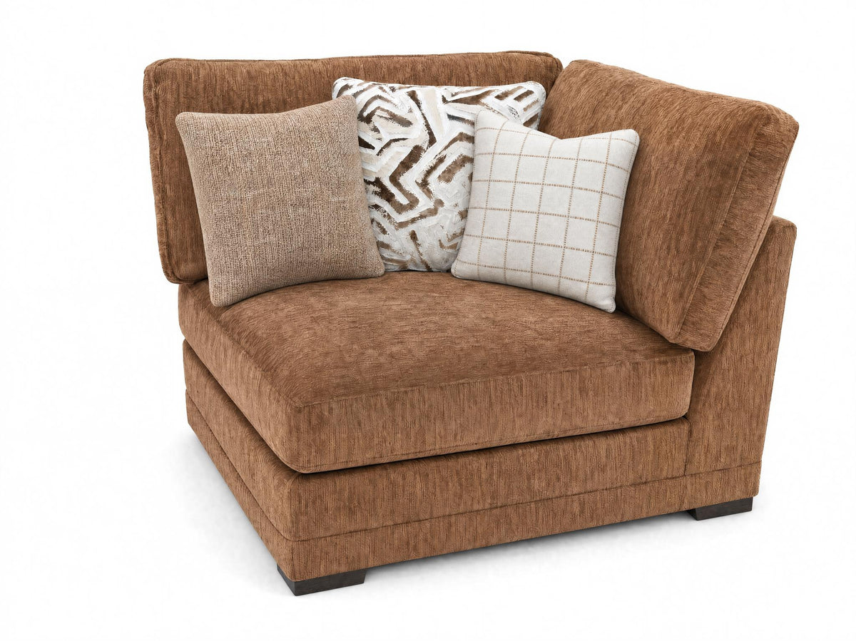 Luxor corner component with coordinated accent pillows