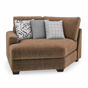 Luxor left-arm-facing cuddler with included accent pillows