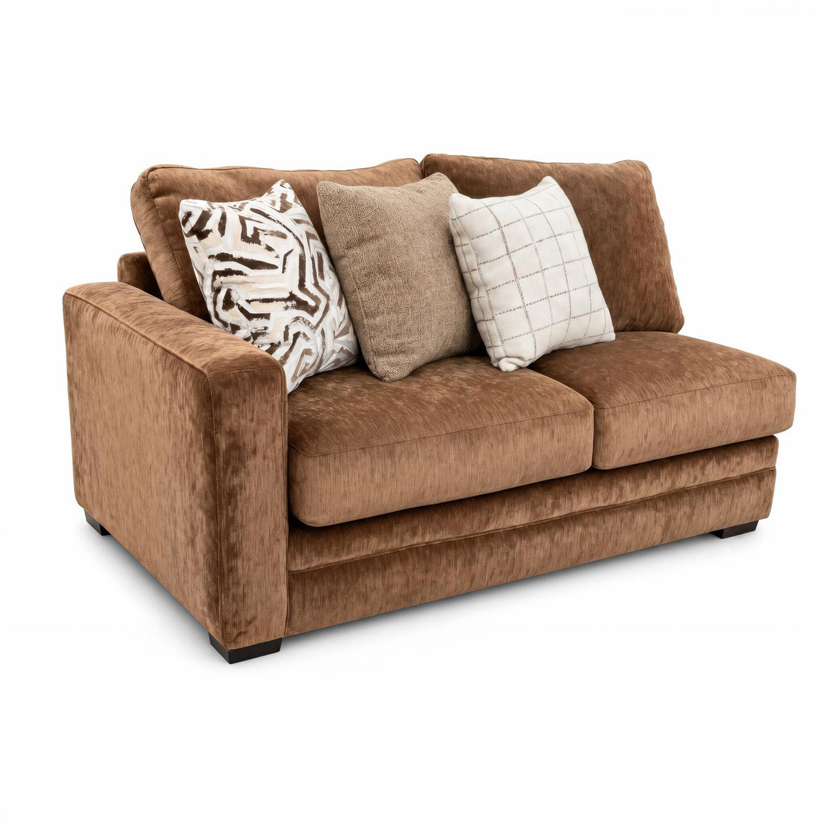 Luxor left-arm-facing loveseat component with accent pillows