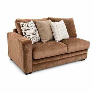 Luxor left-arm-facing loveseat component with accent pillows