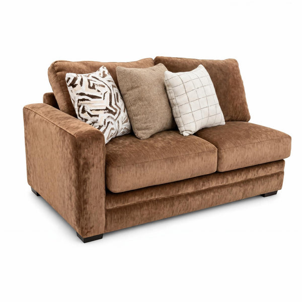 Luxor left-arm-facing loveseat component with accent pillows