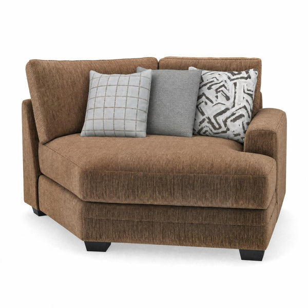 Luxor right-arm-facing cuddler with included accent pillows