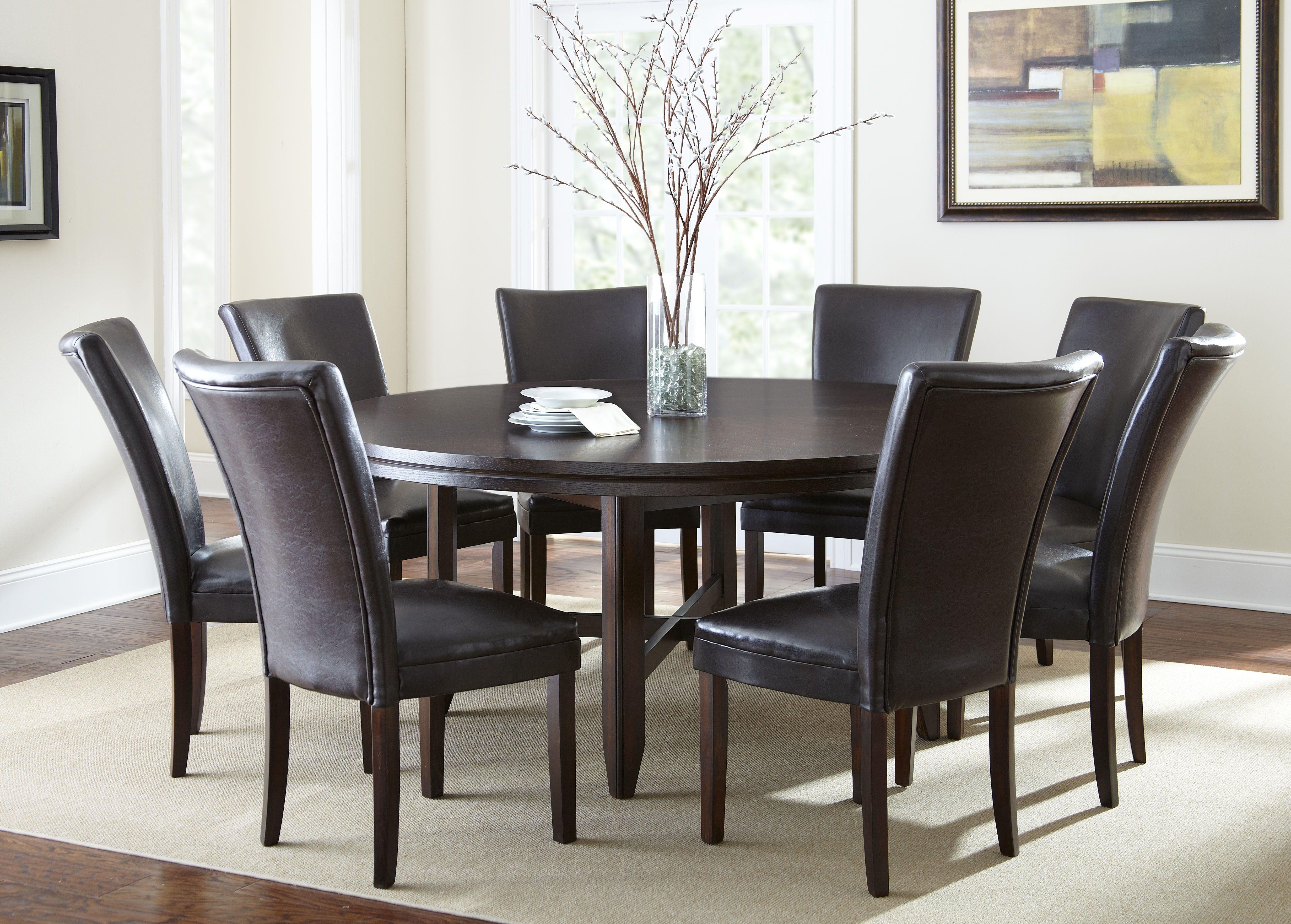 Steve Silver Furniture - Hartford - Round Dining Table - Dark Brown - 5th Avenue Furniture