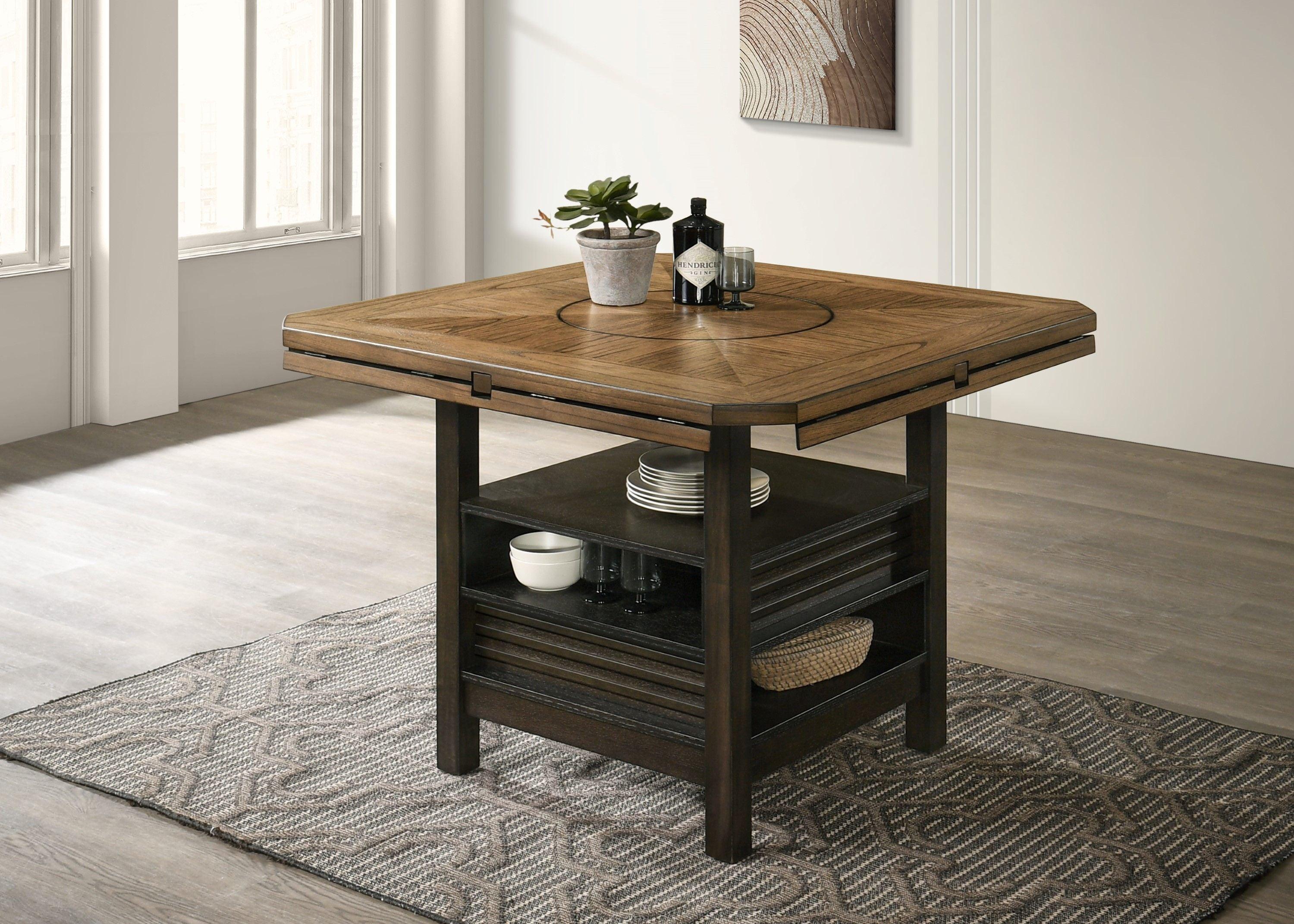 Crown Mark - Oakly - Counter Height Table - Dark Brown - 5th Avenue Furniture