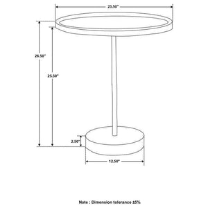 CoasterElevations - Ginevra - Round Marble Base Accent Table - 5th Avenue Furniture