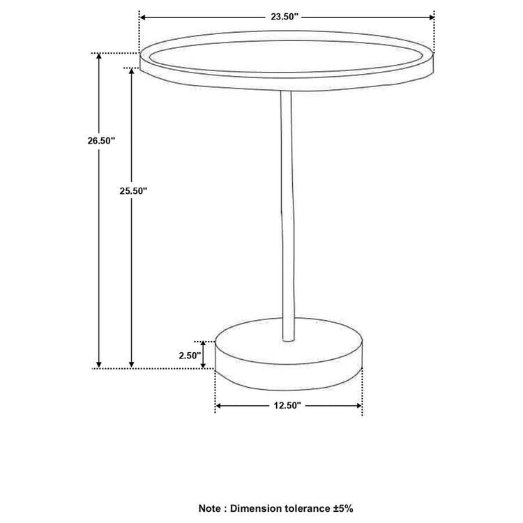 CoasterElevations - Ginevra - Round Marble Base Accent Table - 5th Avenue Furniture