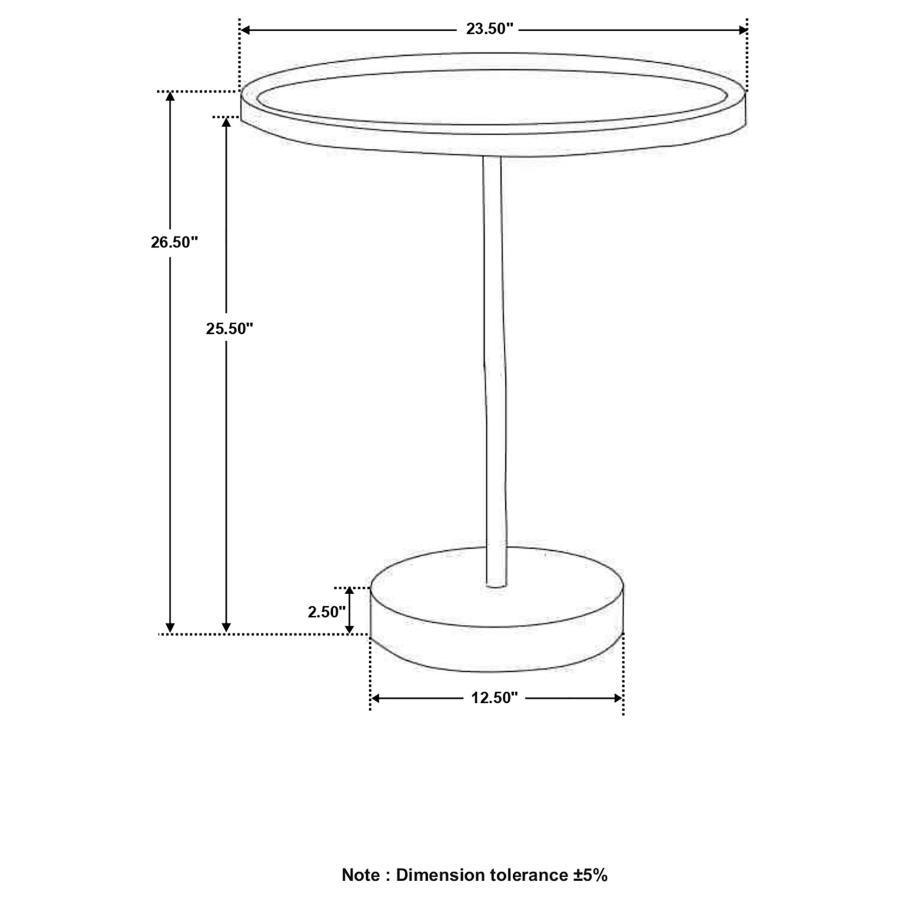 CoasterElevations - Ginevra - Round Marble Base Accent Table - 5th Avenue Furniture