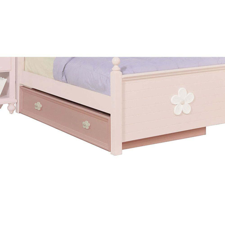 ACME - Floresville - Trundle - Pink (White Flower) - 5th Avenue Furniture