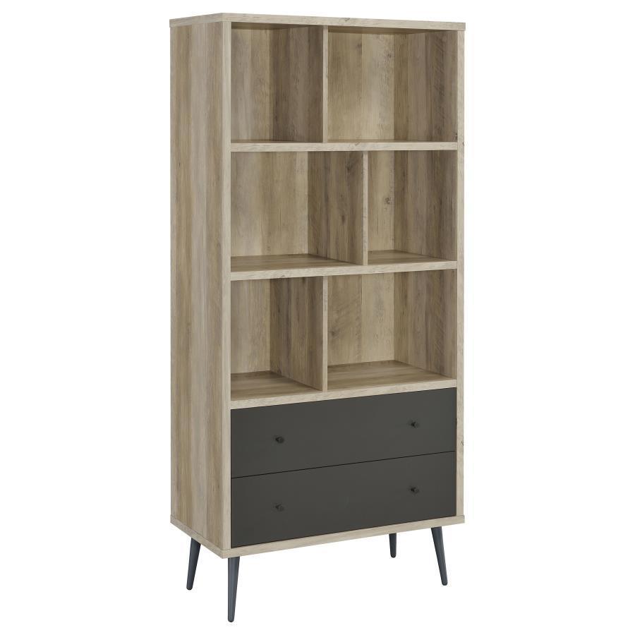 Coaster Fine Furniture - Maeve - 3-Shelf Engineered Wood Bookcase With Drawers - Antique Pine - 5th Avenue Furniture