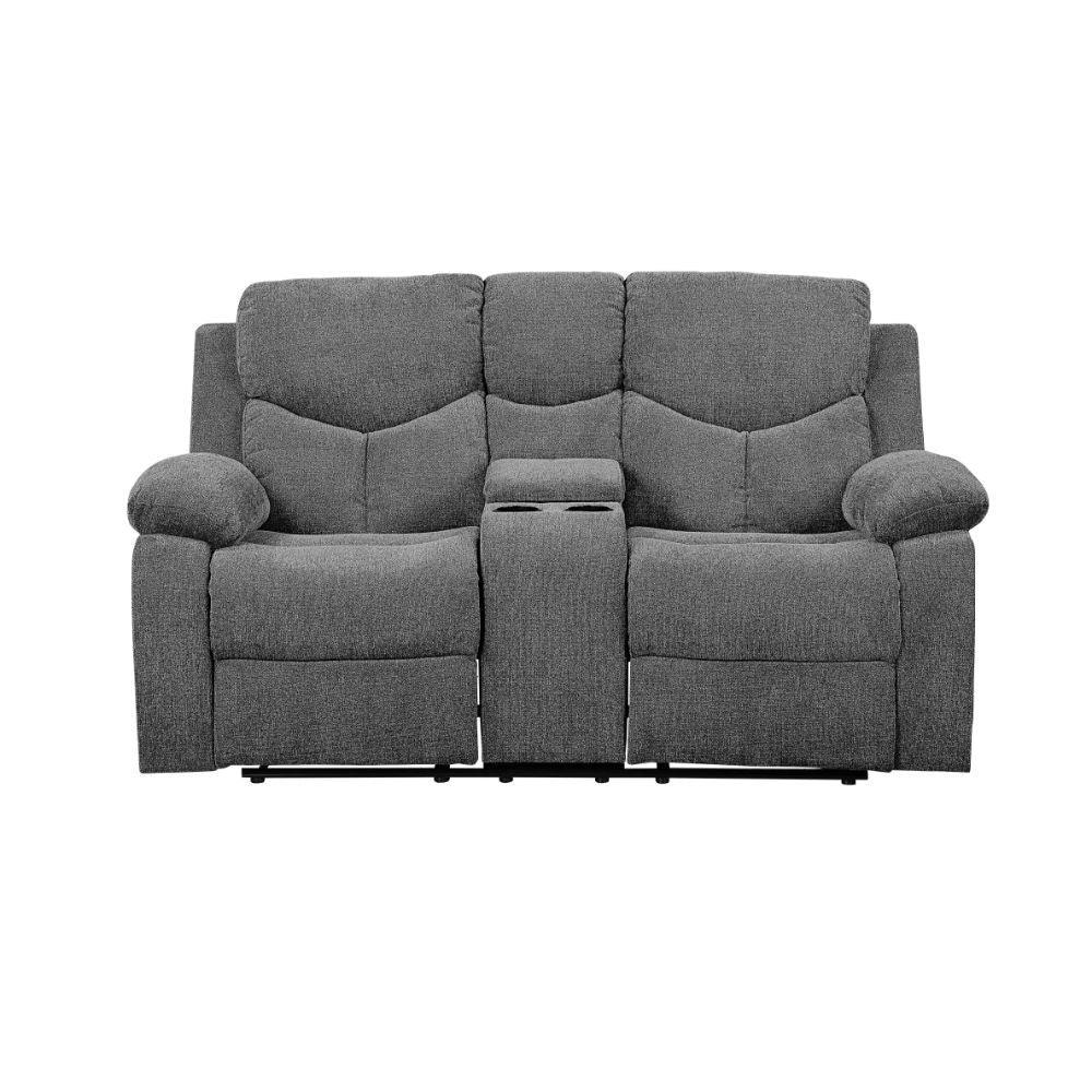 ACME - Kalen - Loveseat - Gray Chenille - 39" - 5th Avenue Furniture