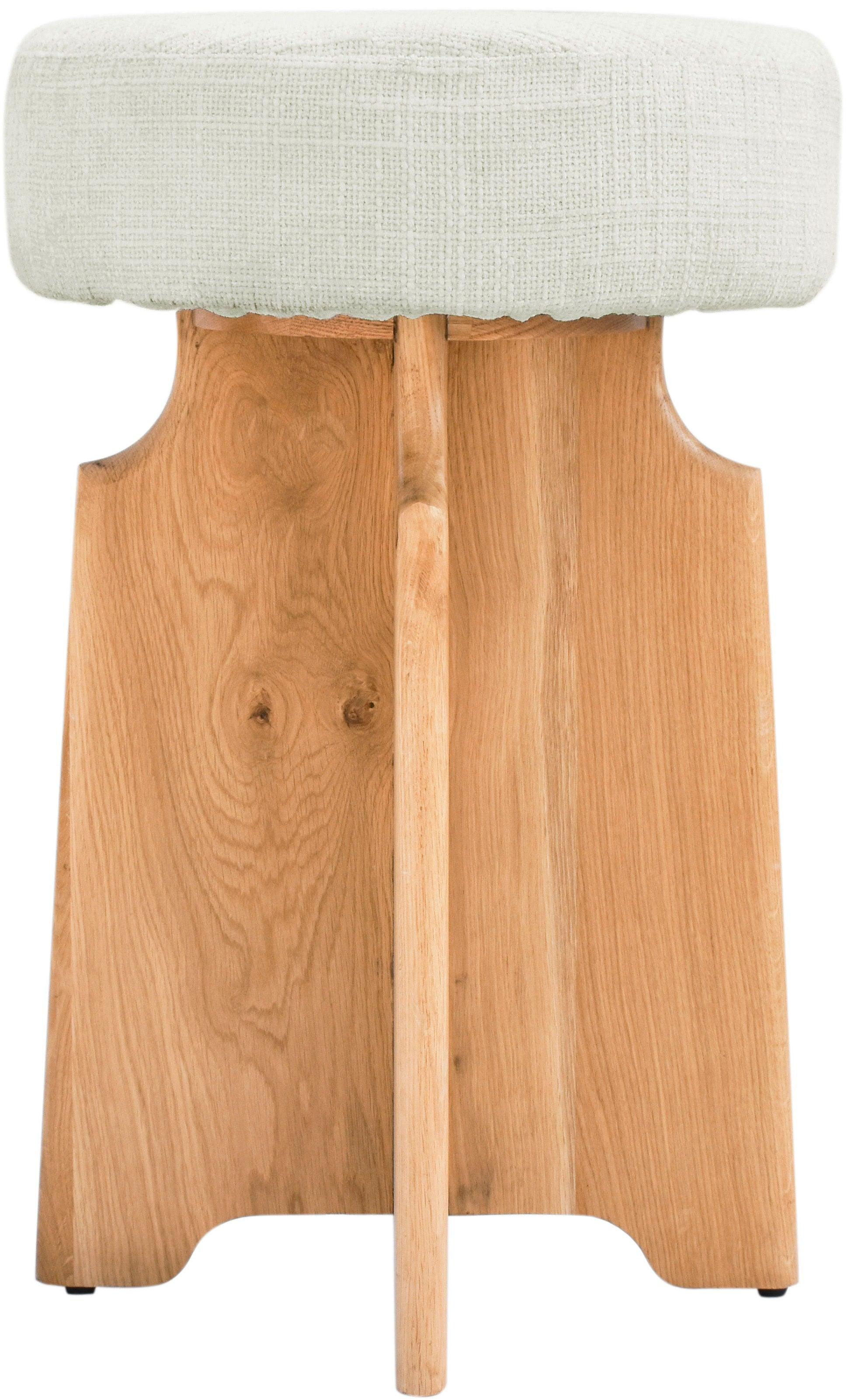 Meridian Furniture - Jasper - Stool - Cream - 5th Avenue Furniture