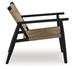 Halfmore - Black / Natural - Accent Chair - 5th Avenue Furniture