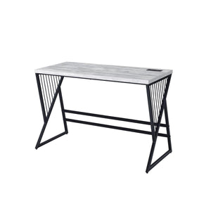 ACME - Collick - Writing Desk - Weathered Gray & Black Finish - 5th Avenue Furniture