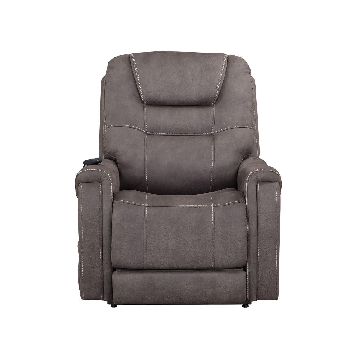 Steve Silver Furniture - Brisbane - Power Lift Chair - Dark Gray - 5th Avenue Furniture