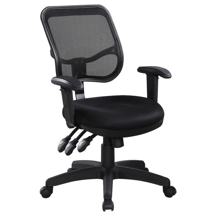 CoasterEssence - Rollo - Adjustable Height Office Chair - Black - 5th Avenue Furniture