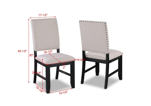 Crown Mark - Regent - Side Chair (Set of 2) - Charcoal Black - 5th Avenue Furniture